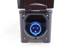 A close-up view of an electrical socket with a blue connector inside. Anteprima dell’immagine prodotto