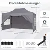 COSTWAY Pop up Pavillon 3x4,5m, Faltpavillon wasserdicht Produktbild-Vorschau 3