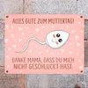 Danke Mama, dass du mich nicht geschluckt hast Metallschild Produktbild-Vorschau 7