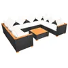 vidaXL set da salotto da giardino 9 pezzi con cuscini in Anteprima dell’immagine prodotto 6