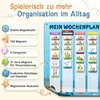 LIKARTO Kinder Wochenplaner Magnettafel mit 194 Magneten Produktbild-Vorschau 2