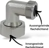 Winkel 90° Messing vernickelt 3/4" AG x 1" IG Produktbild-Vorschau 3