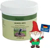A product container for root remover, with a cartoon gnome holding a German flag. Produktbild-Vorschau