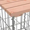 Panchina da giardino in gabbione 122x71x65,5 cm in legno Anteprima dell’immagine prodotto 6