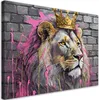Leinwandbild Król Lew Różowy 60x40 Feeby Rosa bild für die Produktbild-Vorschau 1