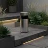 Relaxdays Standaschenbecher mit Mülleimer, Edelstahl, 30 l, Produktbild-Vorschau 3