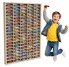 Modellauto-Regal für 100 Autos 1:64 – Wandregal & Setzkasten für Spielzeugautos, Birken-Sperrholz – mit Modellautos an der Wand Produktbild-Vorschau