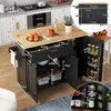 A kitchen island with various storage compartments and a countertop, shown in a kitchen setting with some items on display. Náhled obrázku produktu