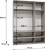 MEBLE KRYSPOL, Kleiderschrank Spiegel, 150x202x52, Schwarz, Produktbild-Vorschau 4