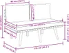 vidaXL Gartenbank mit Kissen 115 cm Massivholz Akazie Produktbild-Vorschau 6