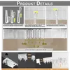 A collage of images showing how to install and use curtain hardware. Produktbild-Vorschau