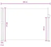 vidaXL Ausziehbares Seitenmarkise Sand 300 x 220 cm Produktbild-Vorschau 8