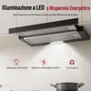 LEVIVO A+++ cofano piatto 60cm ricircolo e scarico aria con Anteprima dell’immagine prodotto 4