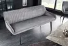 riess-ambiente Sitzbank TURIN 160cm silbergrau Samt schwarz Produktbild-Vorschau 3