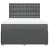 Boxspringbett mit Matratze Dunkelgrau 140x190 cm Stoff Produktbild-Vorschau 4