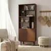 Wohnzimmerschrank SIMONA mit offenen Fächern, kastanien Produktbild-Vorschau 1