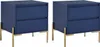 Set aus 2 Nachttischen mit 2 Schubladen - Metall und MDF Produktbild-Vorschau 1