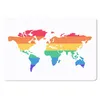 MuchoWow® Schreibtischunterlage Weltkarte - Stolzflagge - Produktbild-Vorschau 1