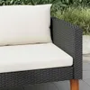 vidaXL 1-osobowa sofa ogrodowa z poduszkami z polirattanu, Podgląd zdjęcia produktu 2