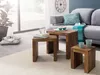A living room scene with nesting tables, a sofa, and a plant. Voir les images du produit