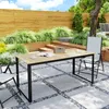 Outsunny Gartentisch Metall 175x78 cm Wetterfest Produktbild-Vorschau 8