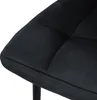 A close-up view of a black velvet chair seat. Produktbild-Vorschau