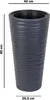 A tall, cylindrical planter with a textured surface, shown in isolation. Náhľad obrázku produktu