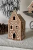 Clayre & Eef Teelichthalter Lebkuchenhaus 7x7x15 cm Braun Produktbild-Vorschau 6