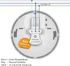 Diagram showing the wiring connections for a smoke detector. Produktbild-Vorschau