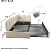 A diagram showing the dimensions of a bed frame. Náhľad obrázku produktu