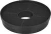 A black, circular charcoal filter for a range hood. Produktbild-Vorschau