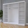 Šatní skříň s posuvnými dveřmi Šatní skříň 250 cm bílá/bílá Náhled obrázku produktu 5