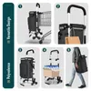 VOUNOT® Carrello spesa in alluminio montascale, carrello Anteprima dell’immagine prodotto 5