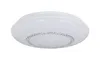 A white ceiling light with a decorative ring of clear crystals. Produktbild-Vorschau