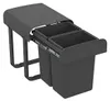 Ekotech AS77S Aladin Abfallsammler schwarz 2x7 L ab 40 cm Produktbild-Vorschau 1