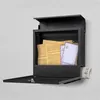 Moderner Briefkasten mit Zeitungsfach – Mattschwarz, Produktbild-Vorschau 2