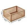 Úložný koš Kobolo, regálový koš, košík – dřevo a ratan – Náhled obrázku produktu 3