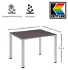 Kettler Tisch Set Float Silber Gestell 95 x 95 und Produktbild-Vorschau 3
