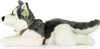 Peluche Husky Con Pettorina 60 Cm Ecologico Anteprima dell’immagine prodotto 3