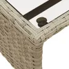 Gartensofa in L-Form mit Tisch und Kissen Hellgrau Poly Produktbild-Vorschau 8