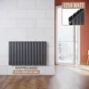 SONNI Paneelheizkörper 630×1004mm Doppellagig Anthrazit Produktbild-Vorschau 1