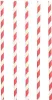 1000 Trinkhalme Papier Ø 6 mm · 20 cm rot/weiss "Stripes" Produktbild-Vorschau 2