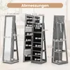 COSTWAY Armoire à bijoux, armoire à glace avec miroir Voir les images du produit 3