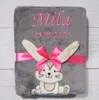 Personalisierte Babydecke 75x100 cm mit Namen & Datum – Produktbild-Vorschau 18