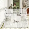 A pet enclosure with rabbits inside, set up in a living room with blinds and decor. Produktbild-Vorschau