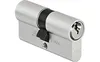 A silver and black cylinder lock mechanism against a white background. Produktbild-Vorschau