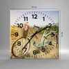 Wanduhr - Quadrat - Glasuhr - Fahrrad Wiese Blumen - Produktbild-Vorschau 3
