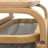 Close-up of a bamboo laundry basket with a gray fabric liner. Produktbild-Vorschau