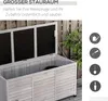 Wetterfeste Gartenbox aus Fichtenholz, grau, 127x56x60 cm, Produktbild-Vorschau 5
