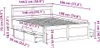 vidaXL Massivholzbett ohne Matratze mit Kopfteil 140x190 cm Produktbild-Vorschau 8